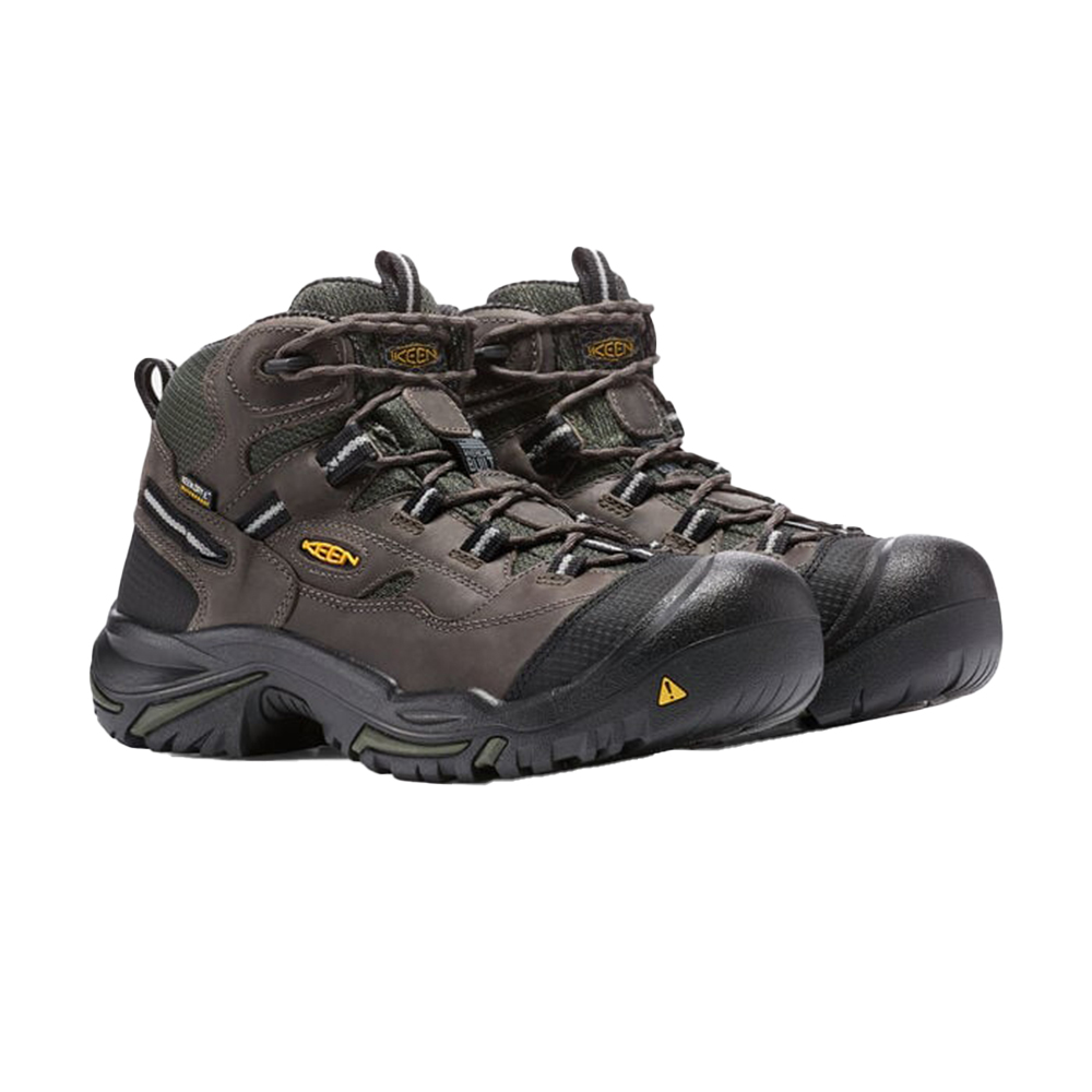 Keen Men's Braddock Waterproof Mid 4-1/2 Inch Work Boots with Steel Toe from Columbia Safety